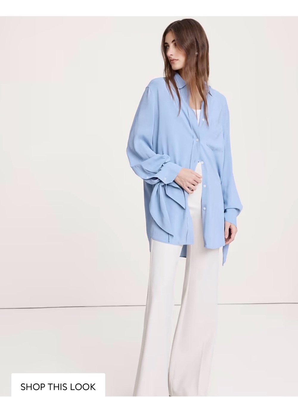Banana Republic Light Blue Oversized Button-Down Shirt